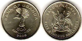coin Uganda 500 shillings 2008