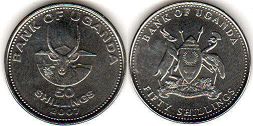 coin Uganda 50 shillings 2007
