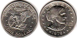 US moneda 1 dólar 1979 Anthony dólar