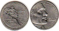 moneda Estados Unidos 5 centavos 2005 Lewis y Clark