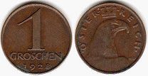 coin Austria 1 groschen 1928