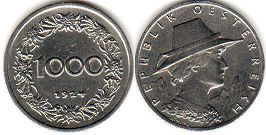 Münze Österreich 1000 kronen 1924