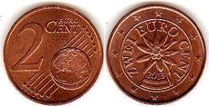 pièce de monnaie Austria 2 euro cent 2013