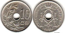 coin Belgium 10 centimes 1926