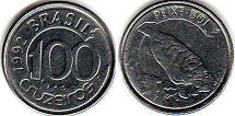 moeda brasil 100 cruzeiros 1992