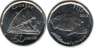 coin Fiji 50 cents 2012