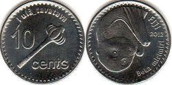 coin Fiji 10 cents 2012