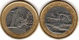 mince Finsko 1 euro 2000