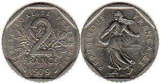 moneda Francia 2 francos 1979