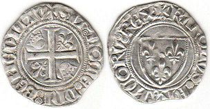 coin France blanc 1380-1422