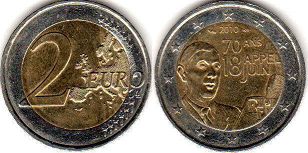 mynt Frankrike 2 euro 2010