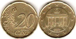 coin Germany 20 euro cent 2002