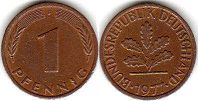 coin Germany 1 pfennig 1977