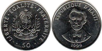 coin Haiti 50 centimes 1999