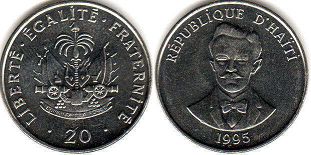 coin Haiti 20 centimes 1995