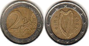 mynt Irland 2 euro 2002
