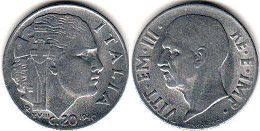 moneta Italy 20 centesimo 1940