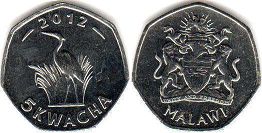 coin Malawi 5 kwacha 2012