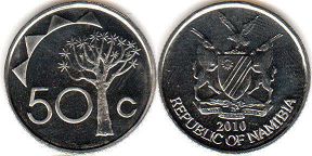 coin Namibia 50 cents 2010