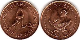 coin Qatar 5 dirhams 2006