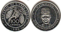 coin Sierra Leone 100 leones 1996