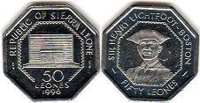 coin Sierra Leone 50 leones 1996