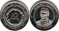 coin Sierra Leone 10 leones 1996