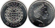 coin Solomon Islands 20 cents 2012