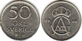mynt Sverige 50 öre 1966