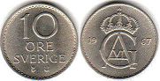 mynt Sverige 10 öre 1967