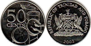 coin Trinidad and Tobago 50 cents 2003