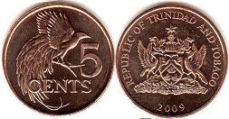 coin Trinidad and Tobago 5 cents 2009