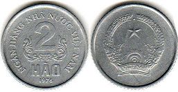 coin Viet Nam 2 hao 1976
