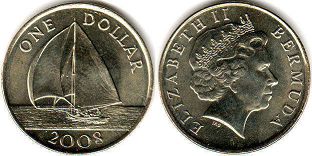 coin Bermuda 1 dollar 2008