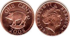 coin Bermuda 1 cent 2008
