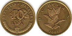 coin Croatia 10 lipa 2001