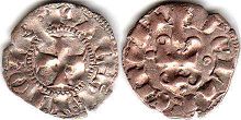 coin Achaea denier no date (1322-1333)