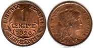 coin France 1 centime 1920