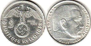coin Nazi Germany 2 mark 1938