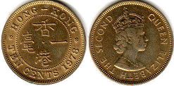 coin Hong Kong 10 cents 1978