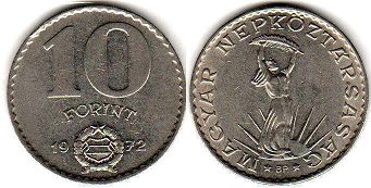 kovanice Mađarska 10 forint 1972
