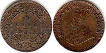 coin British India 1/12 anna 1915