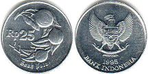 coin Indonesia 25 rupiah 1995