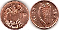 coin Ireland 1 penny 1979