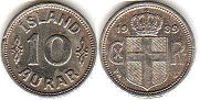 coin Iceland 10 aurar 1939