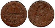moneta Italy 1 centesimo 1867