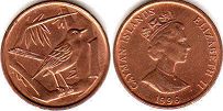 coin Cayman Islands 1 cent 1996