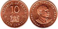 coin Kenya 10 cents 1995