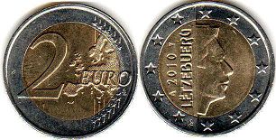 Münze Luxemburg 2 Euro 2010