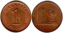 coin Malaysia 1 sen 1982